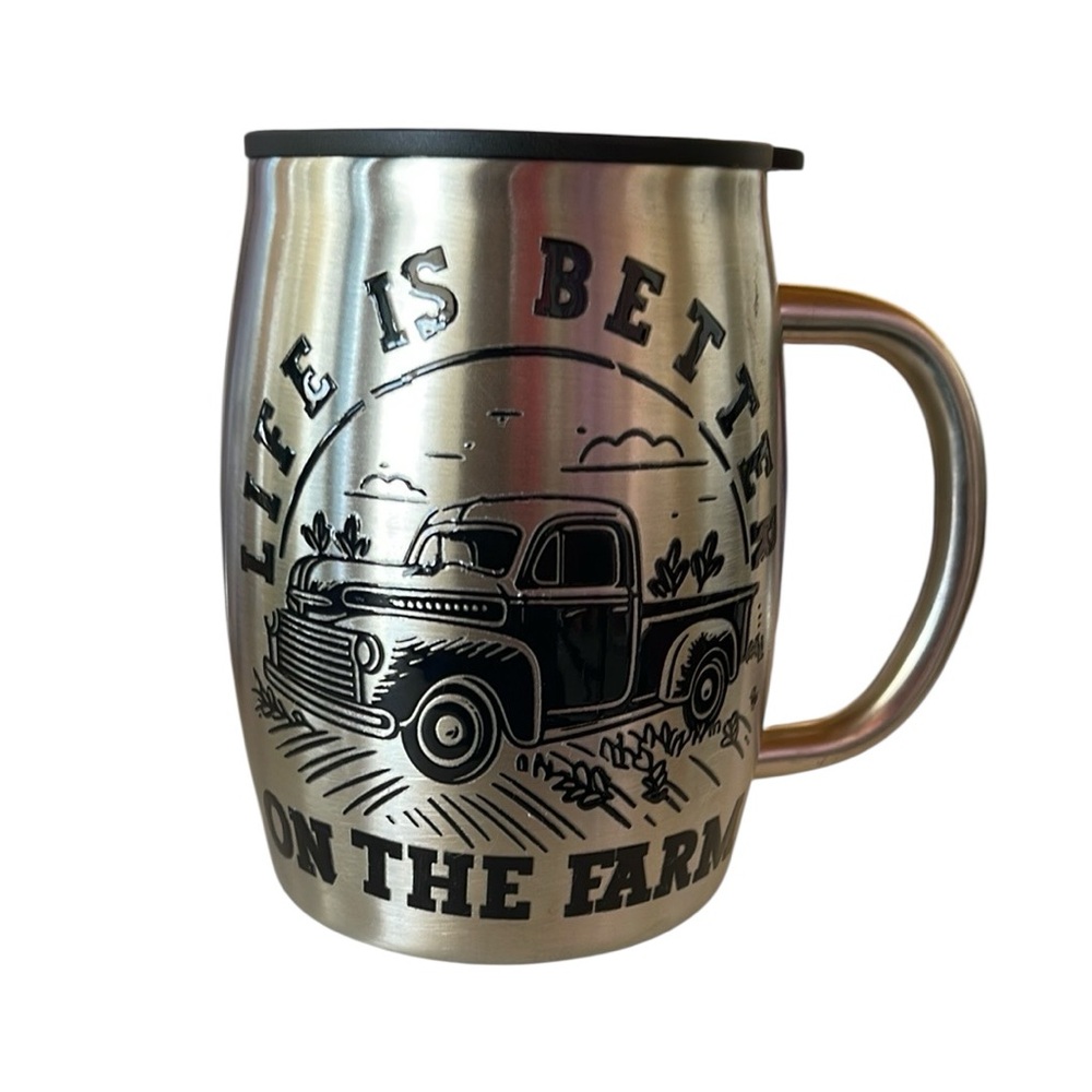 Silver Farm Truck Mug